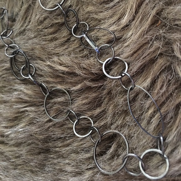 NY&Co dark chrome chain link long necklace - Picture 6 of 7